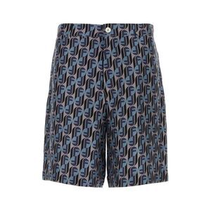FENDI FF Jacquard Bermuda Shorts Men PRINTED Pants